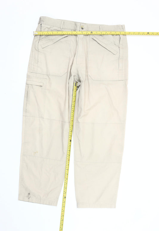 Regatta Men's Beige Cargo Trousers 36W 29L Outdoor Workwear