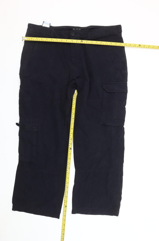 Marks and Spencer Men's Black Cargo Trousers XL 40in Waist 29in Leg