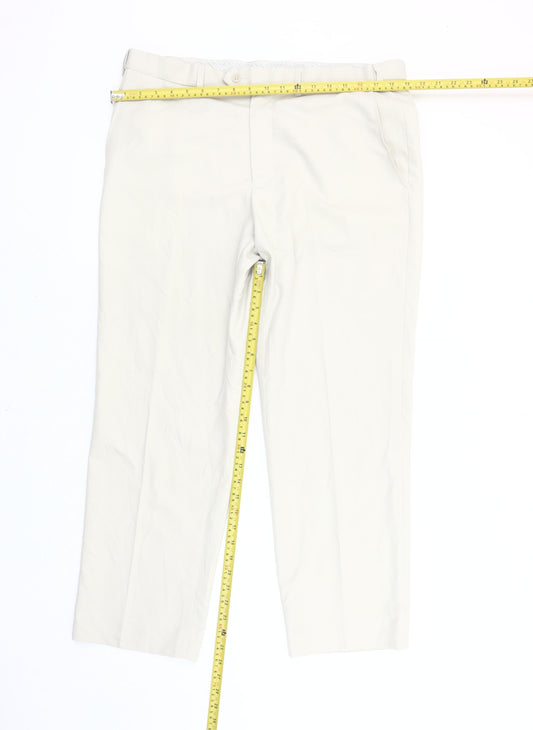 Marks and Spencer Men’s Beige Chino Trousers 36W 29L Straight Leg