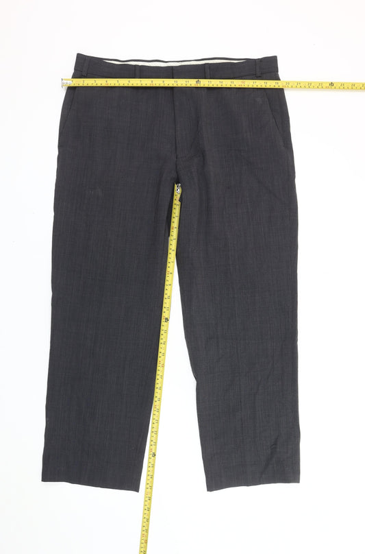 Marks and Spencer Men’s Grey 36in Waist Wool Blend Dress Pants