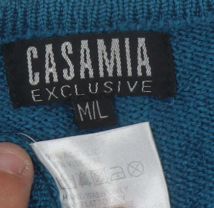 Womens UK Size M Casamia Blue Cardigan Jumper