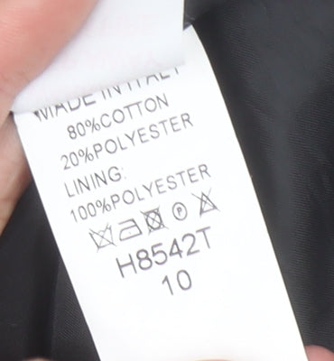 Boohoo Women’s Black Houndstooth Mid-Length Blazer UK 10