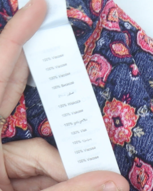 New Look Women’s Multicoloured Floral Harem Trousers Size 10 Viscose