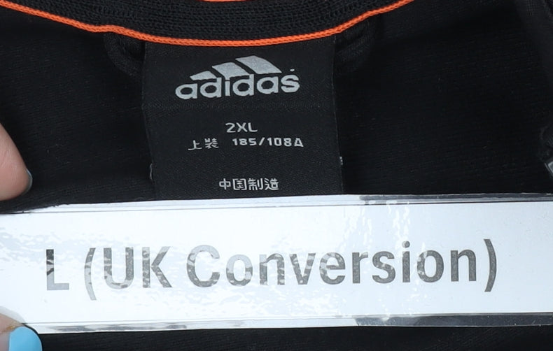 Adidas Men's Black Full Zip Hoodie L Sportswear Jersey