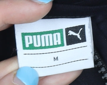 Puma Men's Black Track Jacket M Regular Fit Full Zip Pockets Sportswear