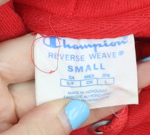 Mens UK Size S Champion Red Pullover Hoodie
