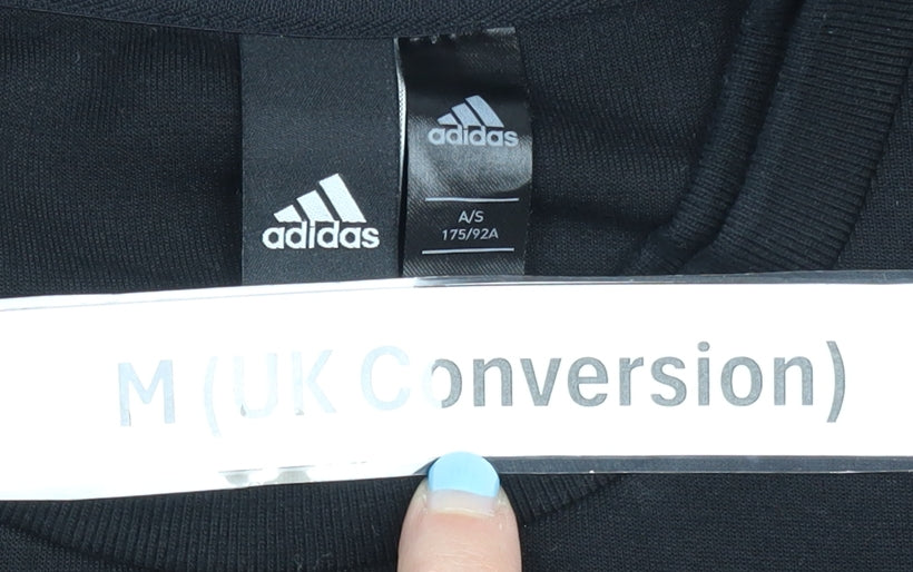 Adidas Men's Black M Pullover Sweatshirt with Side Zip