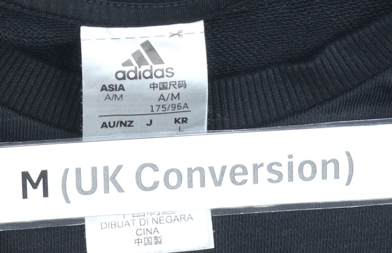 Adidas Men's Black M Pullover Sweatshirt Crew Neck Long Sleeve