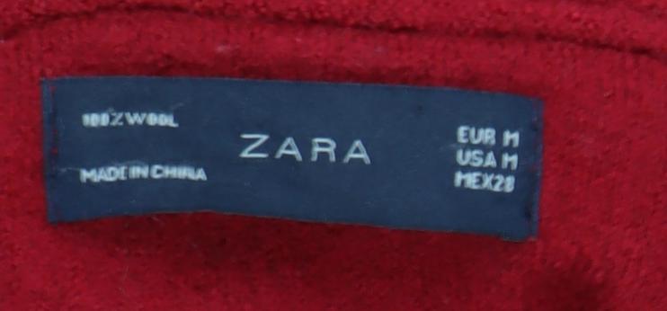 Womens UK Size 12 Zara Red Overcoat