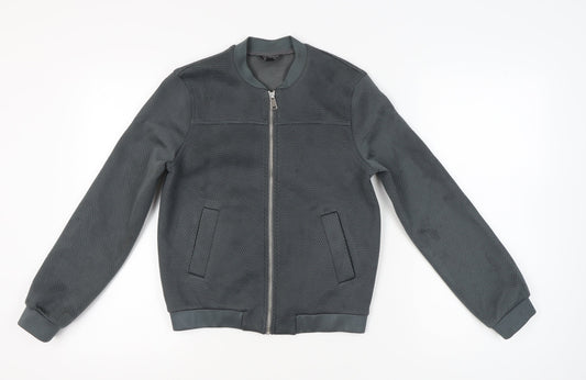 Womens UK Size 8 Topshop Grey Bomber Jacket