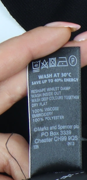 Womens UK Size 8 Marks and Spencer Black Pullover Jumper