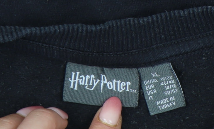 Womens UK Size XL Harry Potter Black Pullover Sweatshirt