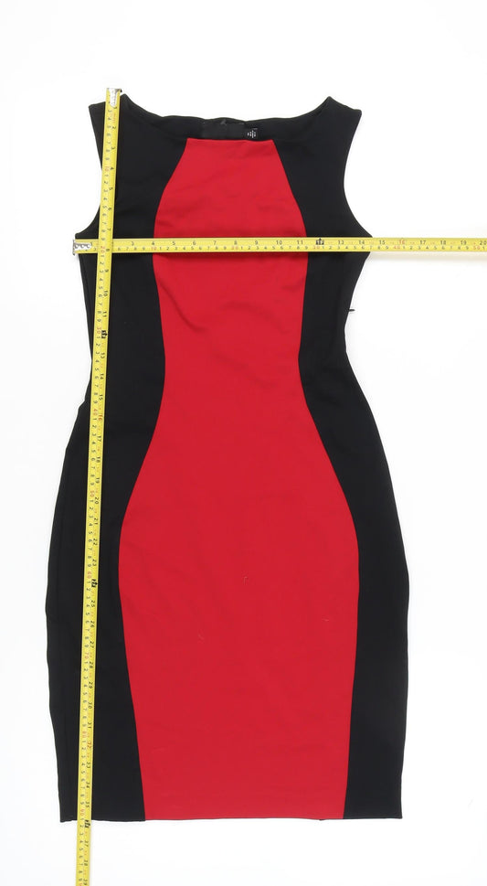 Cynthia Rowley Women’s Red & Black Bodycon Dress Size 8