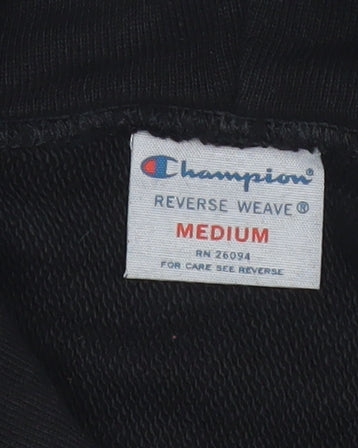 Mens UK Size M Champion Black Pullover Hoodie