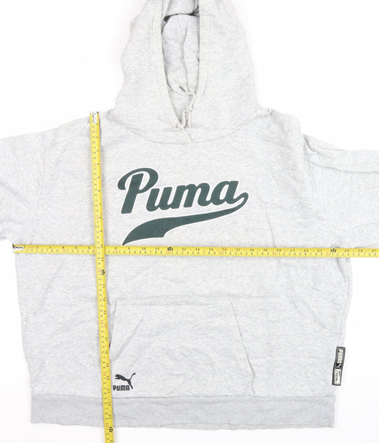 Mens UK Size M PUMA Grey Pullover Hoodie