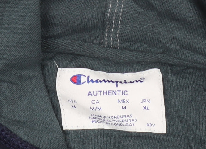Mens UK Size M Champion Blue Pullover Hoodie