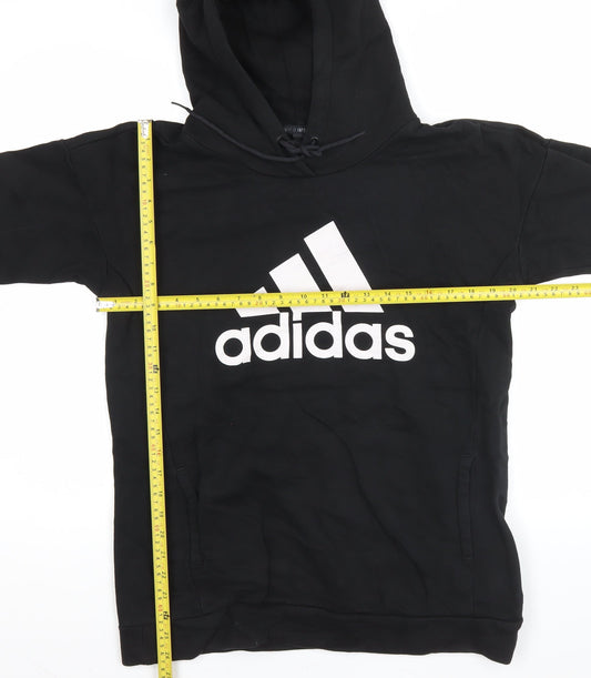 Adidas Men's Black XS Pullover Hoodie Logo Sports Fleece