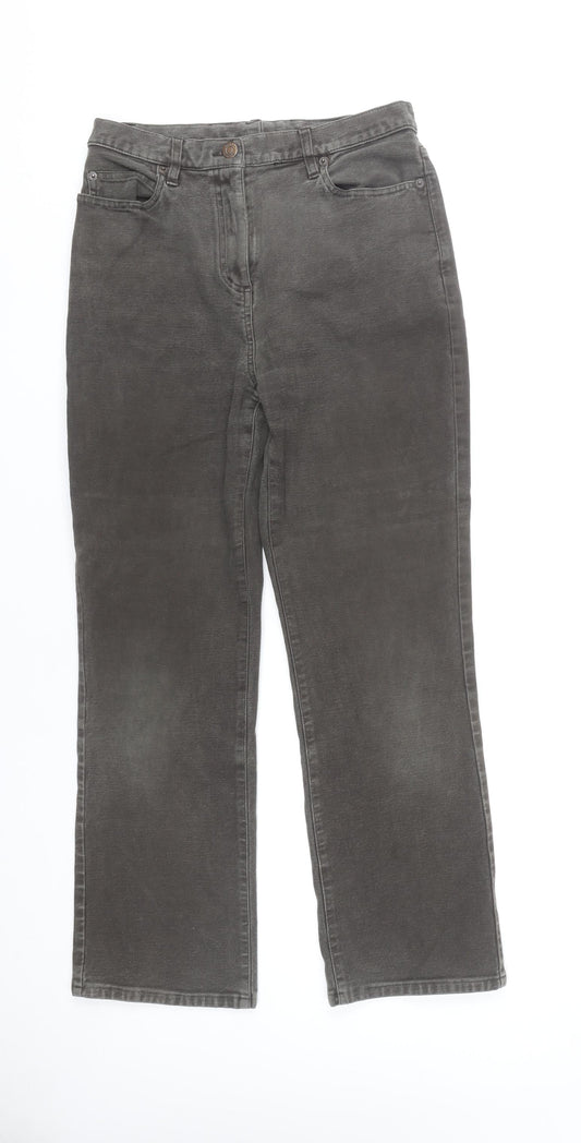 Womens UK Size 12 Boden Regular Fit Straight Grey Jeans
