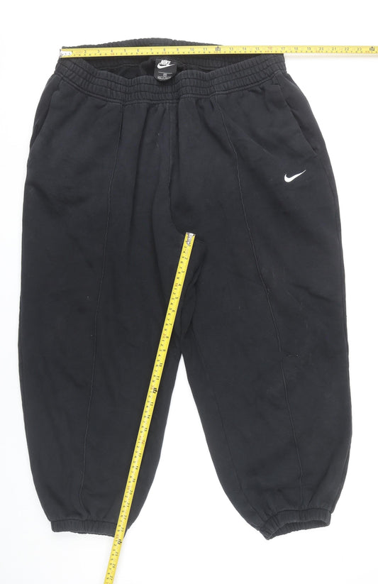 Nike Men’s Black 2XL Sweatpants Tapered Fleece Casual Trousers