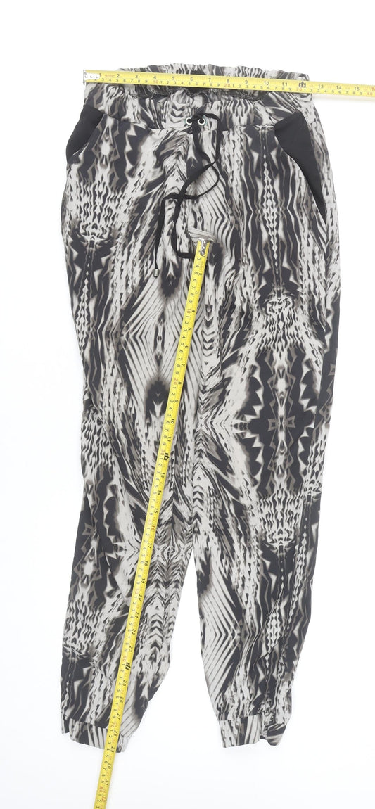 Topshop Women’s Multicoloured Geometric Jogger Trousers UK 8