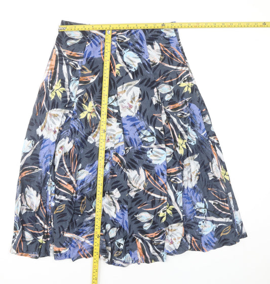 Marks and Spencer Women’s Multicoloured Floral A-Line Skirt Size 10