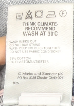 Marks and Spencer Men’s Blue Straight Leg Jeans 36W 33L Light Wash