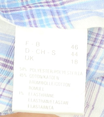 Womens UK Size 18 Daxon Multicoloured Basic Button-Up
