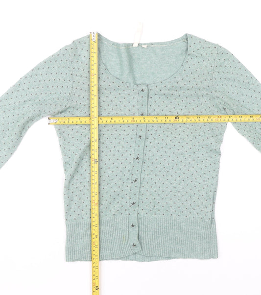 Womens UK Size 12 White Stuff Green Cardigan Jumper