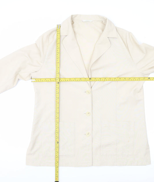 Marks and Spencer Women’s Beige Blazer Jacket UK 18 Regular Fit