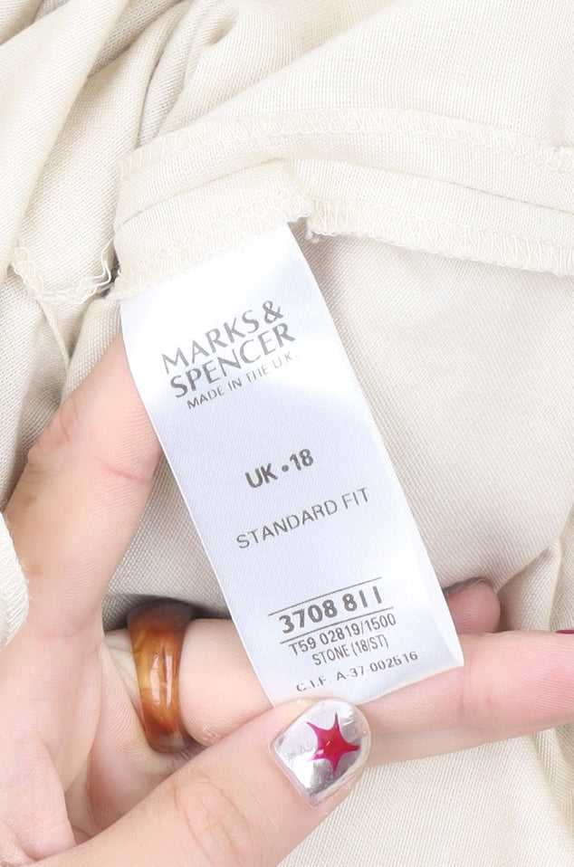 Marks and Spencer Women’s Beige Blazer Jacket UK 18 Regular Fit