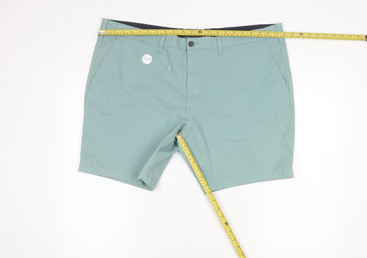 Marks and Spencer Men's Green 44 Chino Shorts Cotton Stretch Summer
