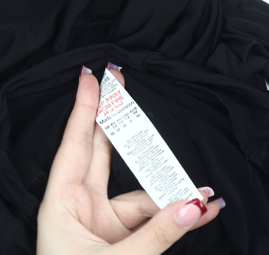 PrettyLittleThing Women’s Black Off Shoulder Ruched Blouse UK 10