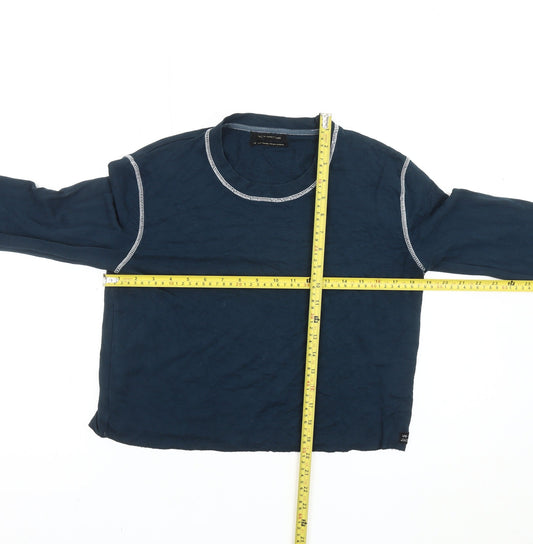 Womens UK Size S Urban Outfitters Blue Cropped T-Shirt
