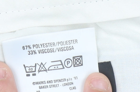 Marks & Spencer Men’s Grey 34x33 Pleated Dress Trousers Vintage