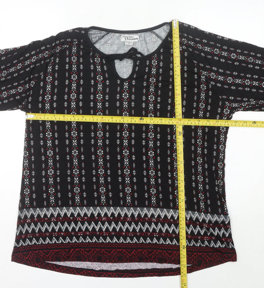 Womens UK Size 14 Atlas For Women Multicoloured Tunic Blouse