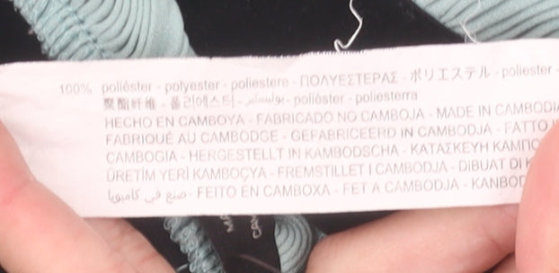 Zara Basic Women’s Green Wide-Leg High Rise Trousers Size S