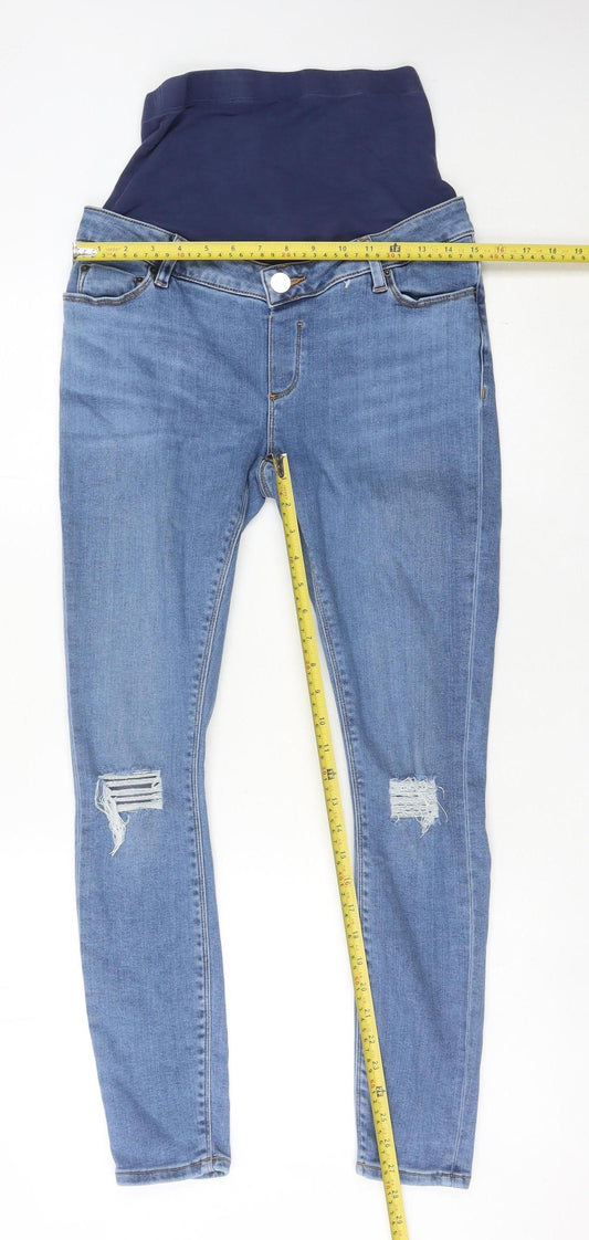 ASOS Women’s Blue Size 8 Maternity Skinny Distressed Jeans