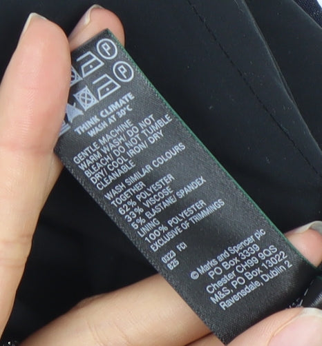 Marks and Spencer Women’s Blue Pinstripe Blazer Size 20 Regular Fit