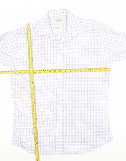 Mens UK Collar Size 15 Hawes & Curtis Smart Purple Dress Shirt
