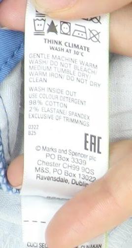 Marks and Spencer Men’s Blue Chino Shorts Size 44 Regular Fit