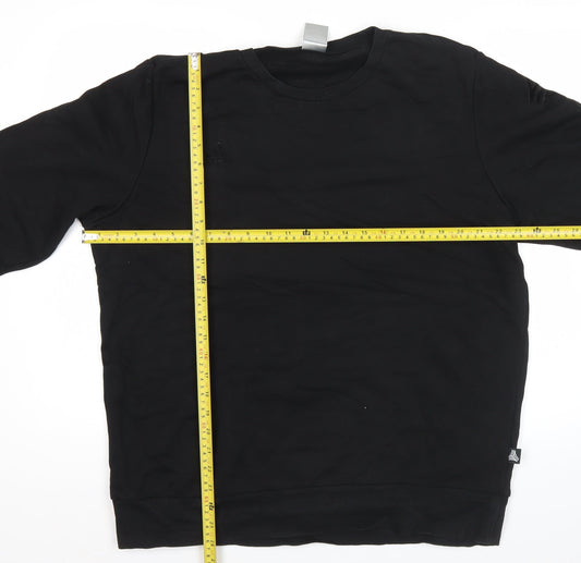 Adidas Men's Black L Pullover Sweatshirt Crew Neck Jersey Long Sleeve