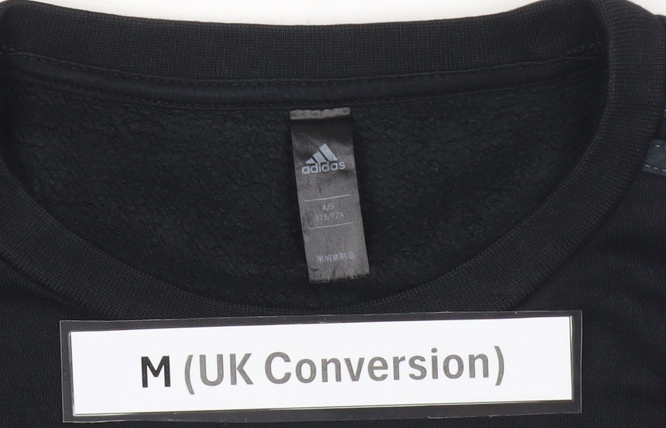 Adidas Men's Black M Pullover Sweatshirt Crew Neck Long Sleeve