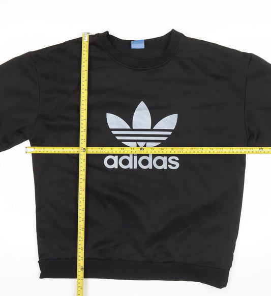 Adidas Men's Black XL Pullover Sweatshirt with Logo Sportswear