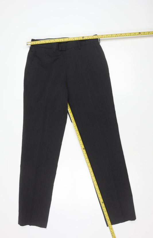 Mens UK Size M Marks and Spencer Slim Fit Dress Pants Grey Trousers