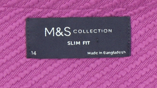 Womens UK Size 14 Marks and Spencer Pink Basic Jacket