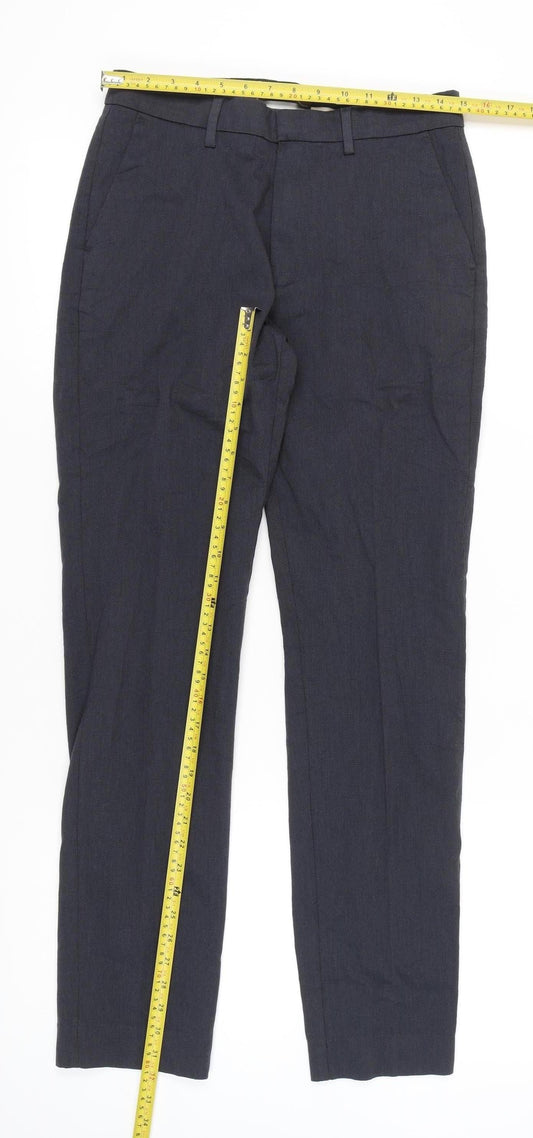 Marks and Spencer Men's Blue Slim Fit Dress Pants 30x33 Business