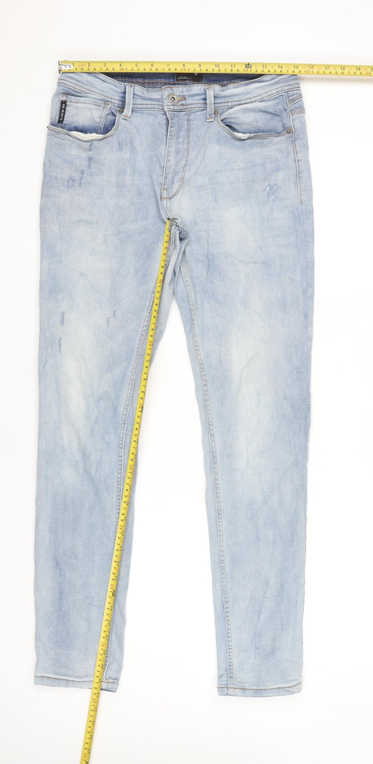 VOI Jeans Men’s Blue Light Wash Skinny Jeans Slim Fit 32R