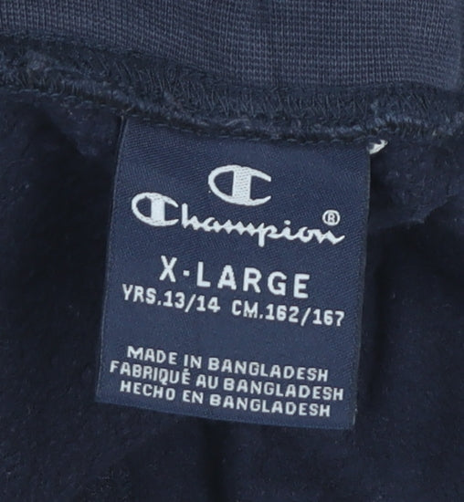 Champion Boys Blue 13-14Y Jogger Trousers Fleece Elastic Waist Pockets