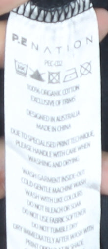 P.E Nation Men's Black Sweatpants S Elastic Waist Organic Cotton