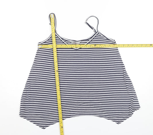 Dorothy Perkins Women’s Blue Striped V-Neck Camisole Tank Top Size 10